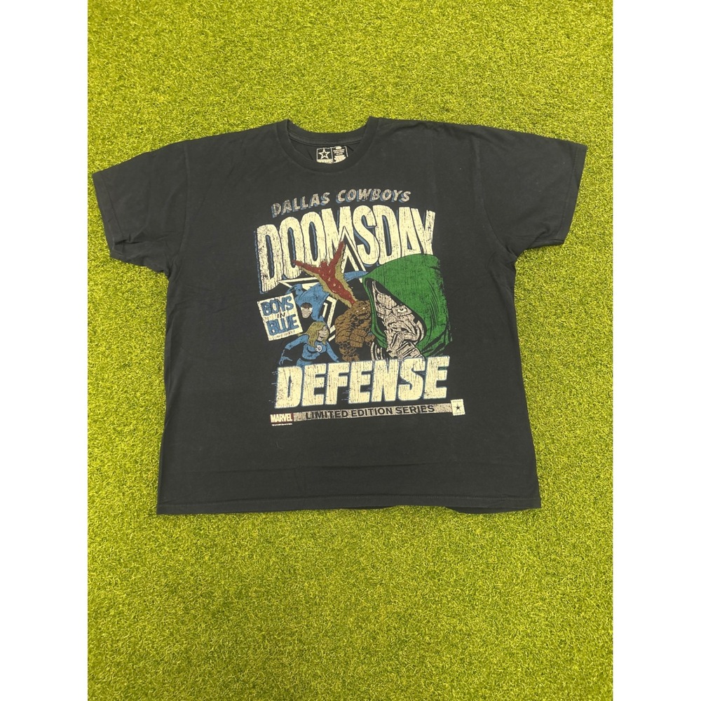 Dallas Cowboys Doomsday Defense Marvel Limited Edition T-Shirt Mens XL Black NFL